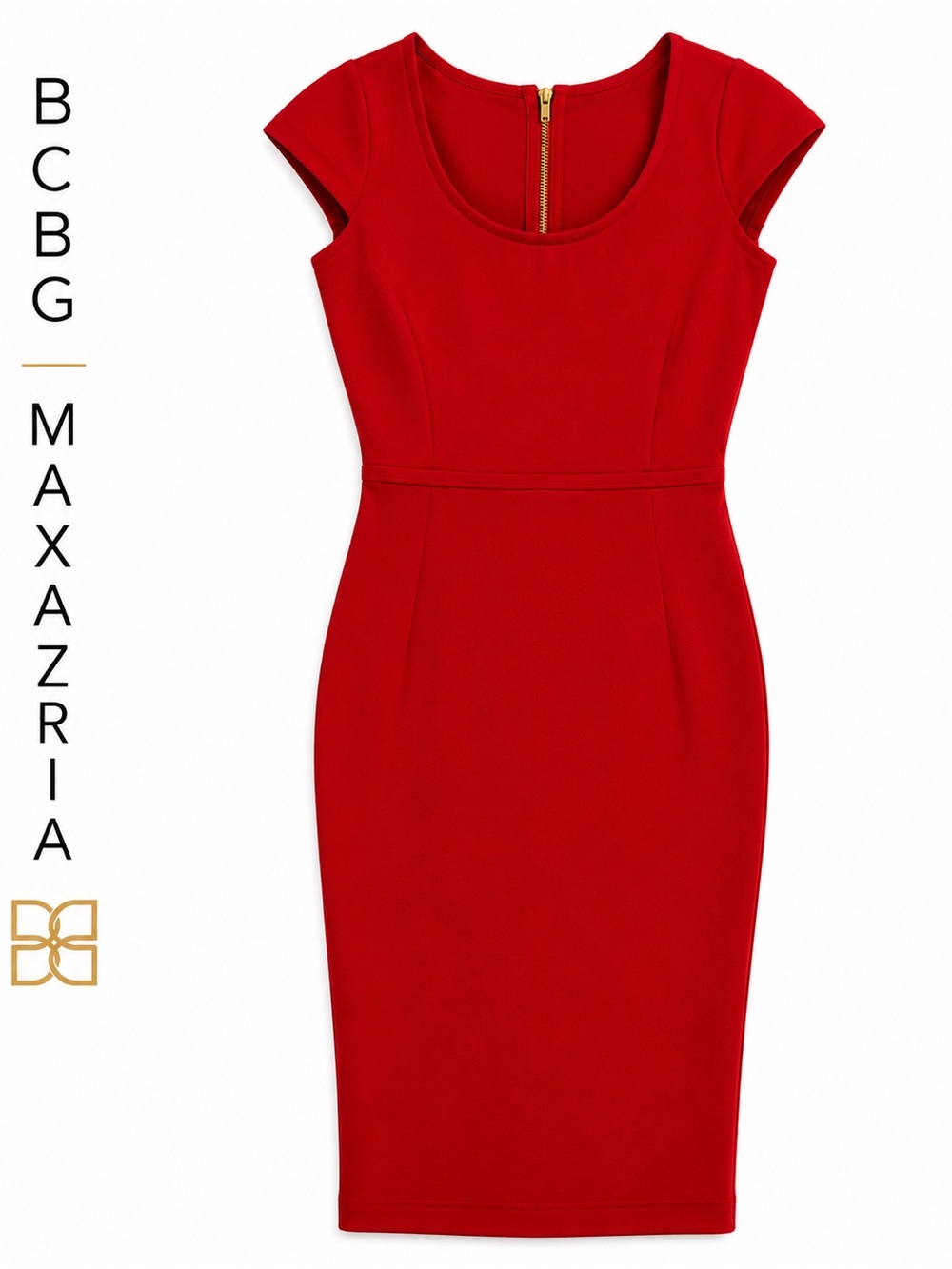 BCBGMAXAZRIA Red Bodycon Dress Size Medium E